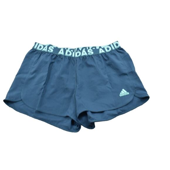 Adidas Women's Green Athletic Shorts, Size S - Polyester Climalite Gym Run - Picture 1 of 7